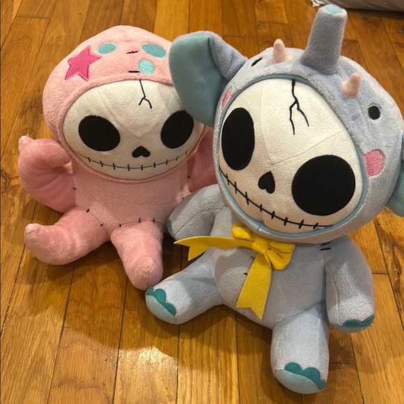 Skelanimals Pink and Blue Plush - Picture 1 of 6